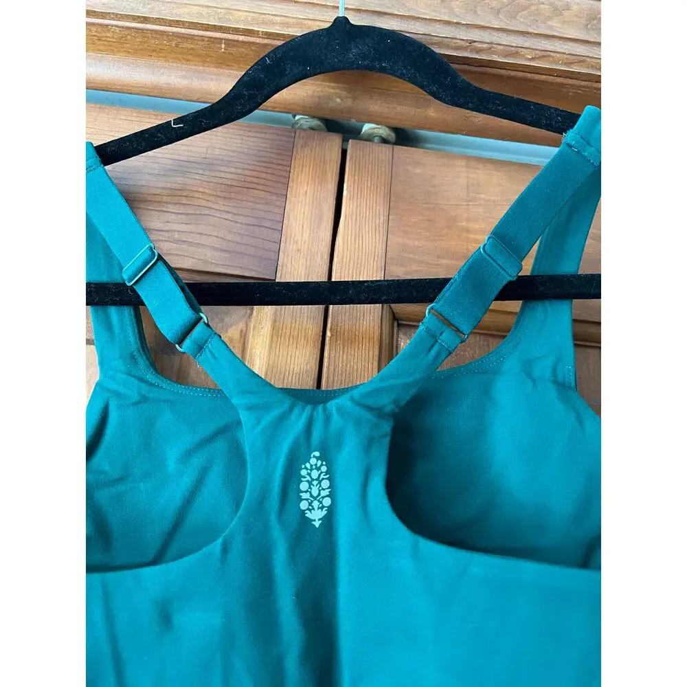 NWT Free People Movement x Hatch Never Better Square Neck Bra Garden Green Sz XS